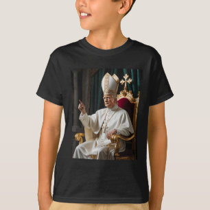 Papst Trump Lustiger Trump Vatikan Christlich Retr T-Shirt