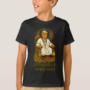 Papst Trump Lustiger Trump Vatikan Christlich Retr T-Shirt