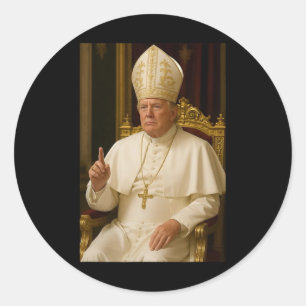 Papst Trump Papst Donald Trump Männer Frauen Runder Aufkleber