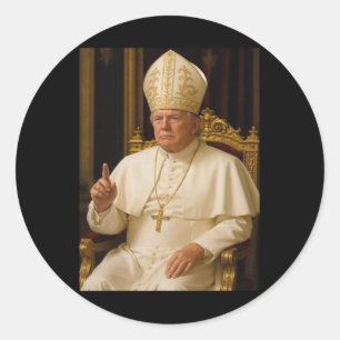 Papst Trump Papst Funny Trump Vatican Christlich R Runder Aufkleber