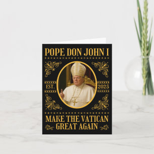 Papst Trump Pope Don John I Funny Political Satire Karte