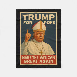 Papst Trump Will Trump, der nächste Papst zu sein Fleecedecke