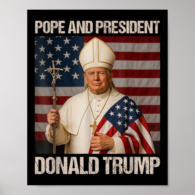 Papst und Präsident Donald Trump Poster (Vorne)