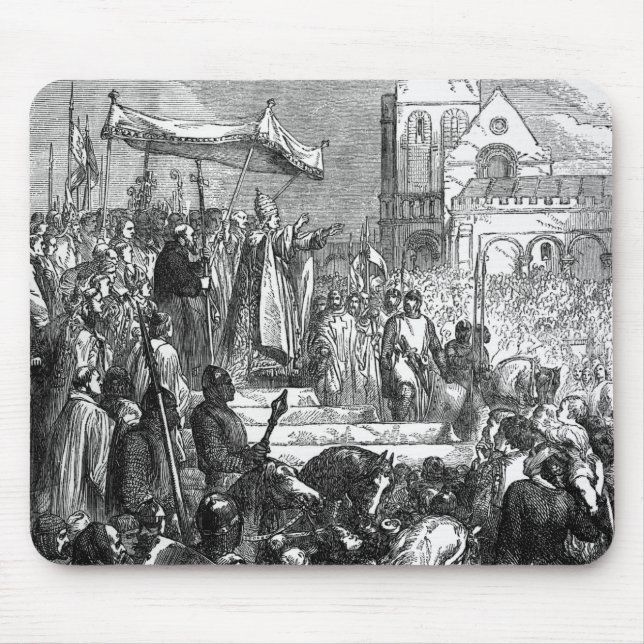 Papst Urban II den ersten Kreuzzug predigend Mousepad (Vorne)