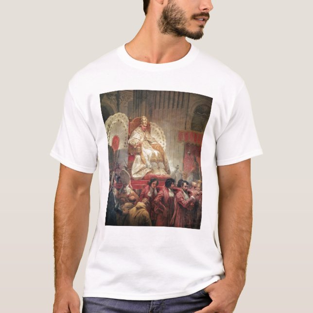 Papst VIII in St Peter auf dem Sedia Gestatoria T-Shirt (Vorderseite)