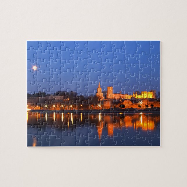 Papstpalast in Avignon und Rhone Puzzle (Horizontal)