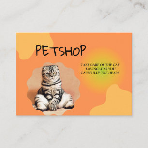 Päpteshop Cat Care Card, Petshop Visitenkarte Begleitkarte