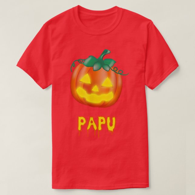 Papu Funny Halloween Family JackOLantern Pumpkin T-Shirt (Design vorne)