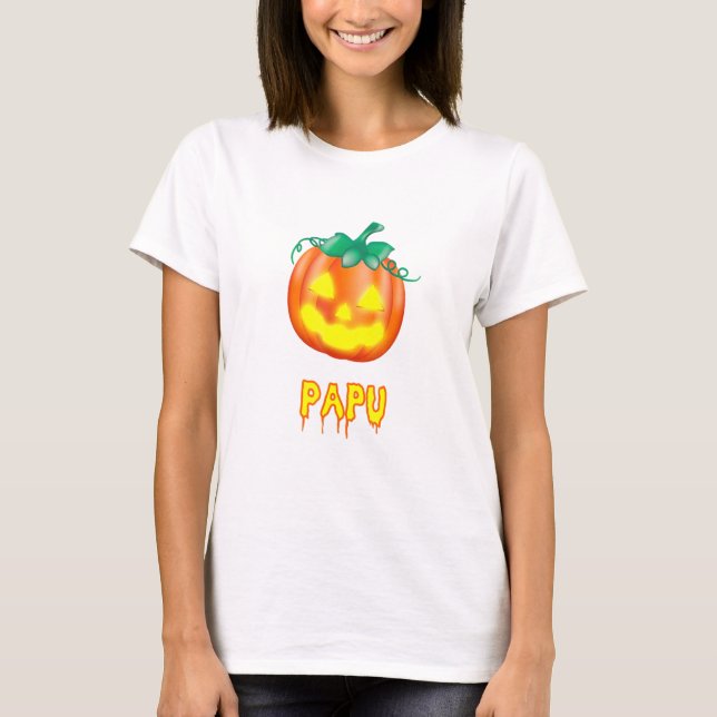 Papu Halloween Family Kürbislaterne Pumpkin T-Shirt (Vorderseite)