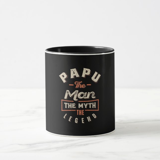 Papu The Man Myth Legend Großvater Geschenk Männer Tasse (Zentrum)