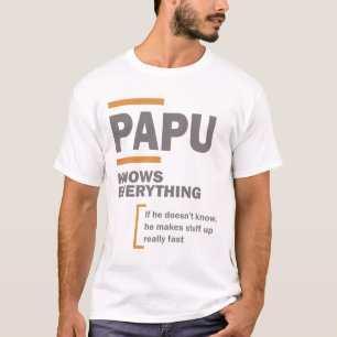 Papu weiß alles   Vater und Großvater T-Shirt
