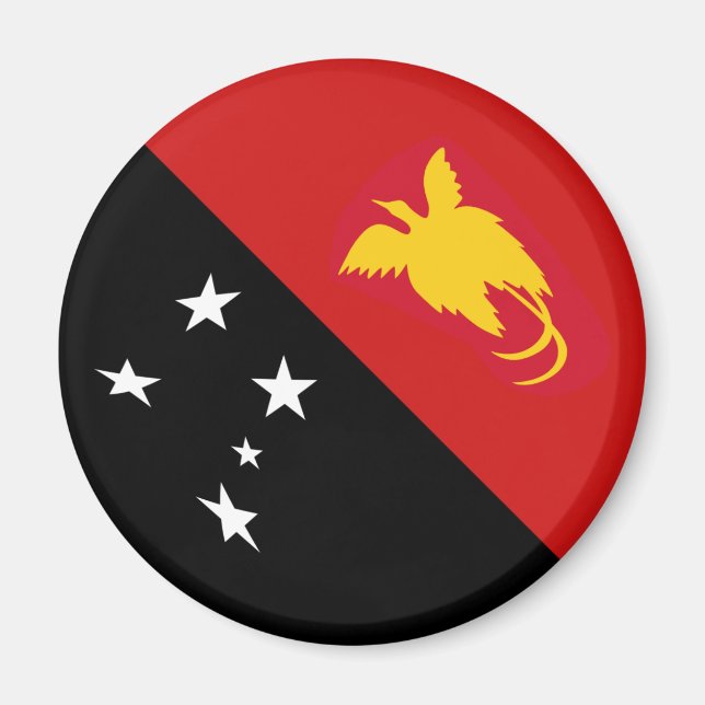 Papua-Fahnenmagnet Fisheye Neue Guinea Magnet (Vorne)