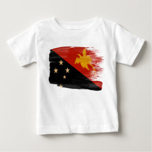 Papua-Neu-Guinea Flagge Baby T-shirt