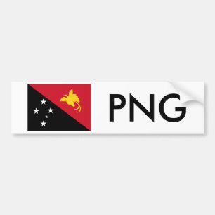 Papua-Neu-Guinea Flagge u. png Autoaufkleber