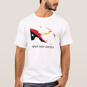 Papua-Neu-Guinea Flaggen-Karte T-Shirt