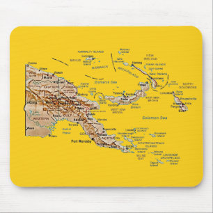 Papua-Neu-Guinea Karte Mousepad