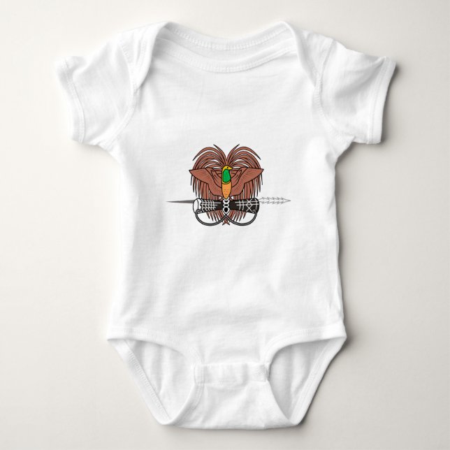 Papua-Neu-Guinea nationales Emblem Baby Strampler (Vorderseite)