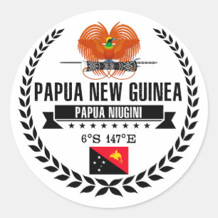 Papua-Neu-Guinea Runder Aufkleber