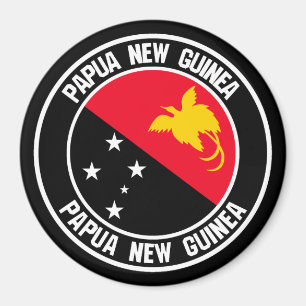 Papua-Neu-Guinea rundes Emblem Magnet