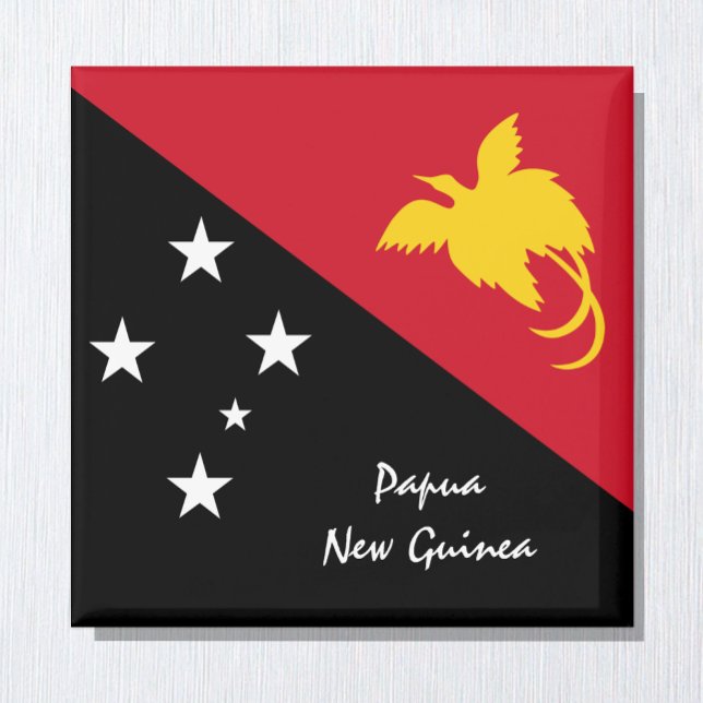 Papua Neue Guinea Fahne & Ozeaniafans Magnet (Von Creator hochgeladen)