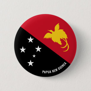 Papua Neue Guinea Flag Charming Patriotic Button