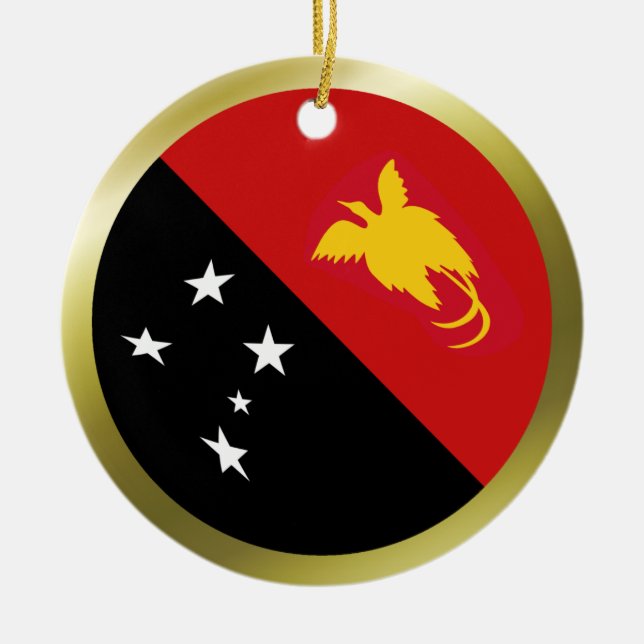 Papua Neue Guinea Flag Ornament (Vorne)