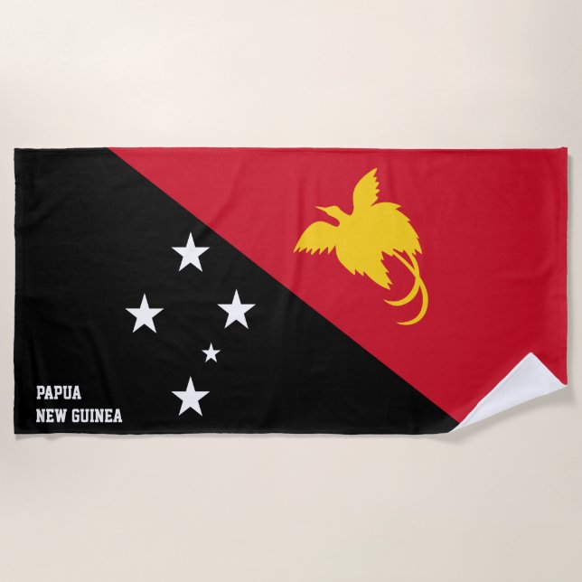 Papua Neue Guinea Flag Splendid Patriotic Strandtuch (Vorderseite)