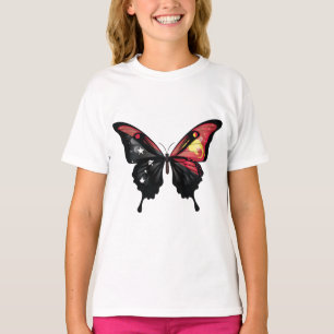 Papua Neue Guinea Frack-Schmetterlingsflagge T-Shirt