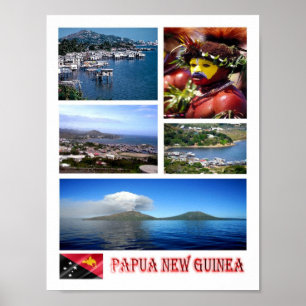 Papua - Neue Guinea - Mosaik - Poster