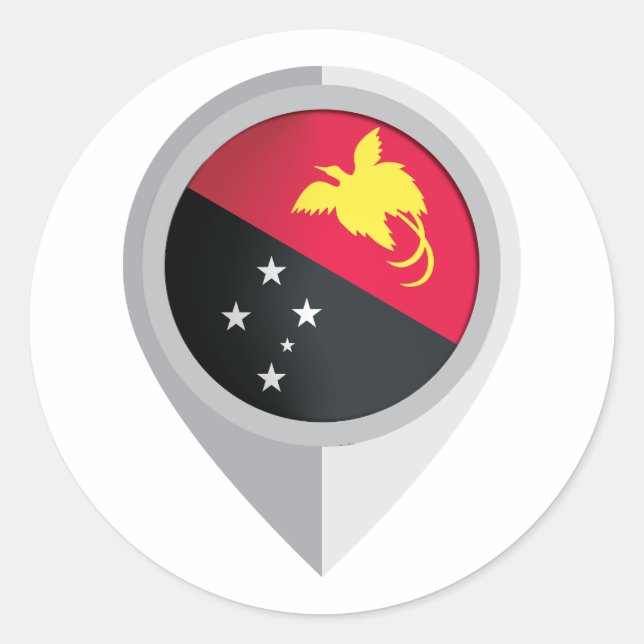Papua neue Guinea Runder Aufkleber (Vorderseite)