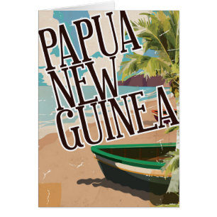 Papua Neue Guinea Vintage Reise Poster Kunst.
