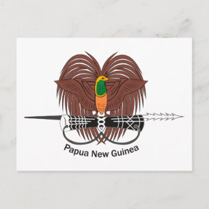 Papua Neue Guinea Wappen Postkarte