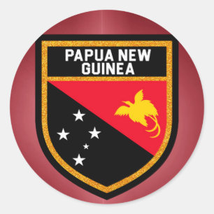 Papua-Neuen Guinea Runder Aufkleber