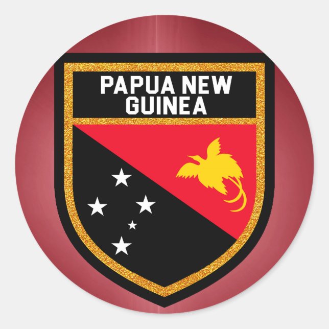 Papua-Neuen Guinea Runder Aufkleber (Vorderseite)