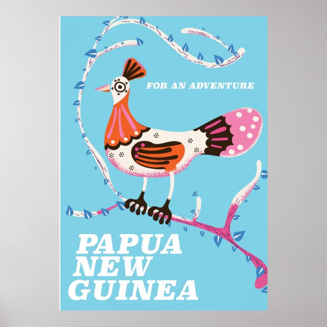 Papua Neues Guinea Reiseplakat Poster (Vorne)