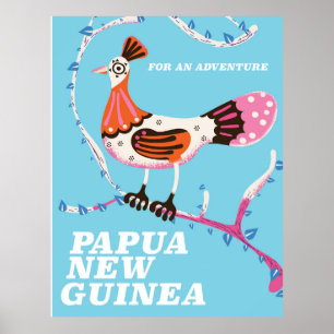 Papua Neues Guinea Reiseplakat Poster