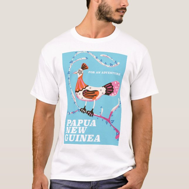 Papua Neues Guinea Reiseplakat T-Shirt (Vorderseite)