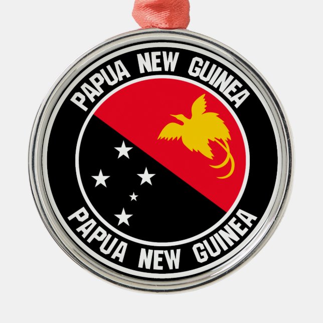 Papua-Neues Guinea-RundEmblem Ornament Aus Metall (Vorne)