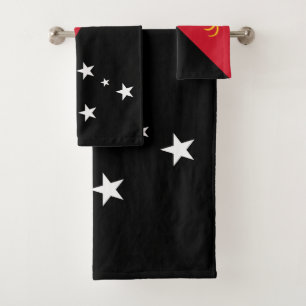 Papua-Neuguinea-Flagge Badhandtuch Set