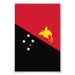 Papua-Neuguinea-Flagge Fotodruck