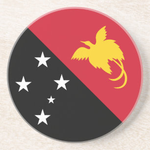 Papua-Neuguinea-Flagge Getränkeuntersetzer