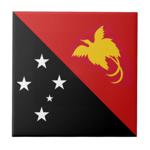 Papua-Neuguinea-Flagge Keramikfliese