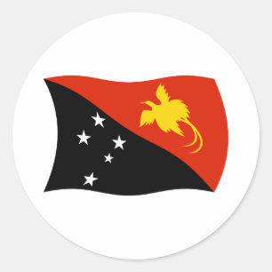 Papua-Neuguinea-Flaggen-Aufkleber Runder Aufkleber