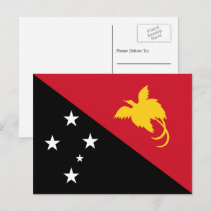 Papua-Neuguineische Flagge, Flagge Papua Neue Guin Postkarte