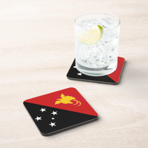 Papua New Guinea Flag Coaster Untersetzer