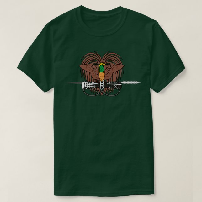Papua New Guinea T-shirt Coat of arms Tee Flag sou (Design vorne)