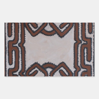 Papua New Guinea Tapa Tuch Rechteckiger Aufkleber