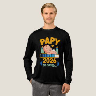 Papy 2026 Idée Annonce Grossesse Futur Grand-Père Tri-Blend Shirt