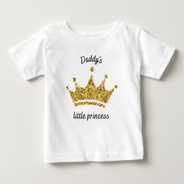 Papys kleine Prinzessin Baby T-shirt (Vorderseite)