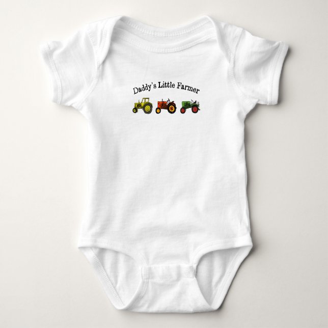 Papys kleiner Bauer Baby Strampler (Vorderseite)